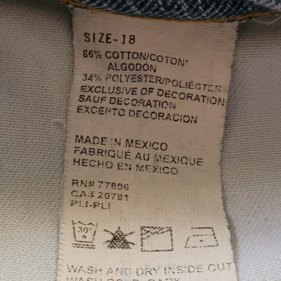 Vintage Tommy Hilfiger Hipster Blue Jean Capris Misses 18 - Picture 3 of 10